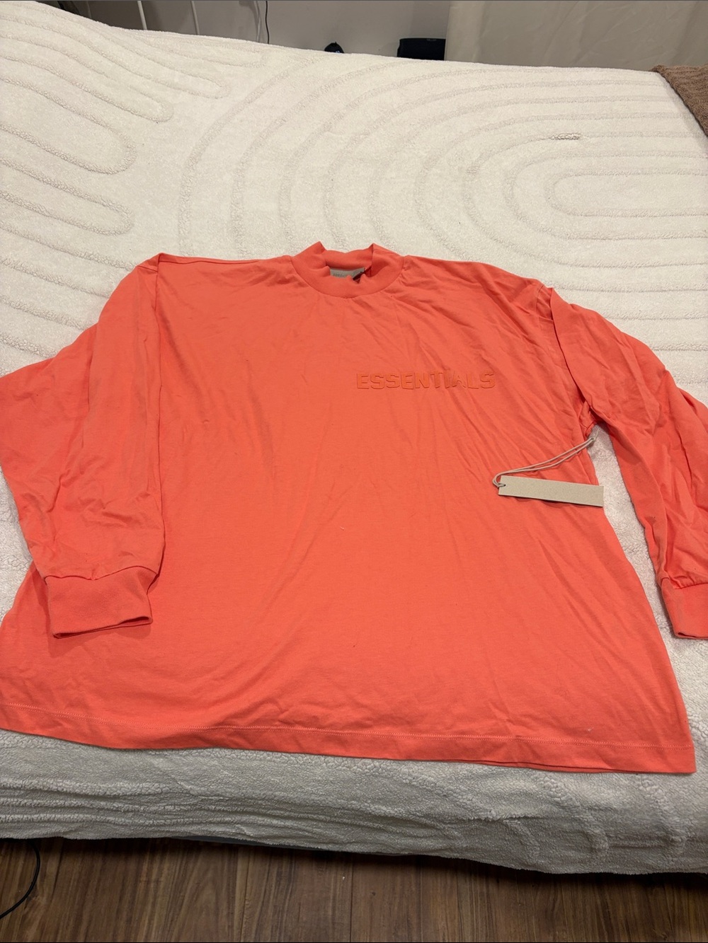 ESSENTIALS Men’s Long Sleeve T-Shirt in Coral